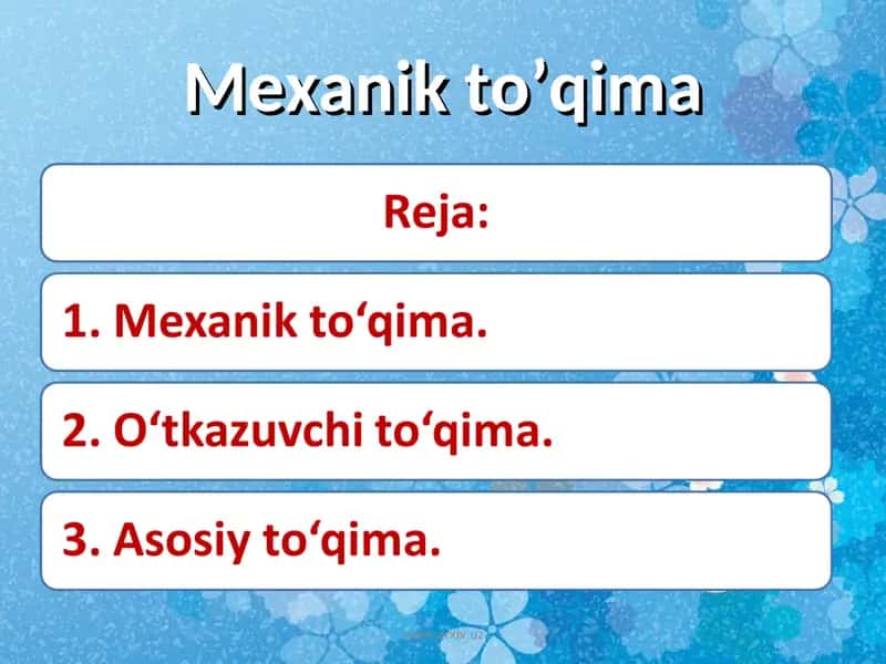Mexanik to‘qima 1