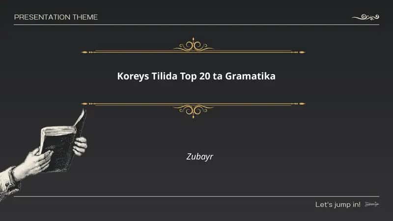Koreys Tilida Top 20 ta Gramatika 1