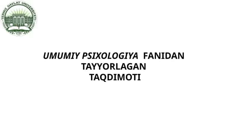SEZGI VA IDROK : UMUMIY TASAVVURLAR VA YONDASHUVLAR 1