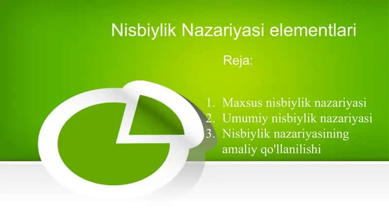 Nisbiylik Nazariyasi elementlari 1