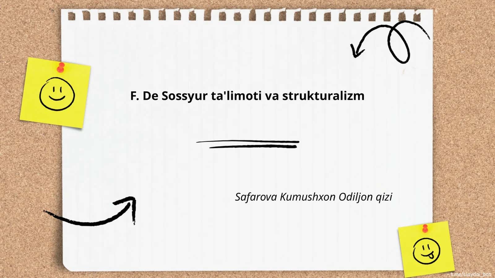 F. De Sossyur ta'limoti va strukturalizm 1