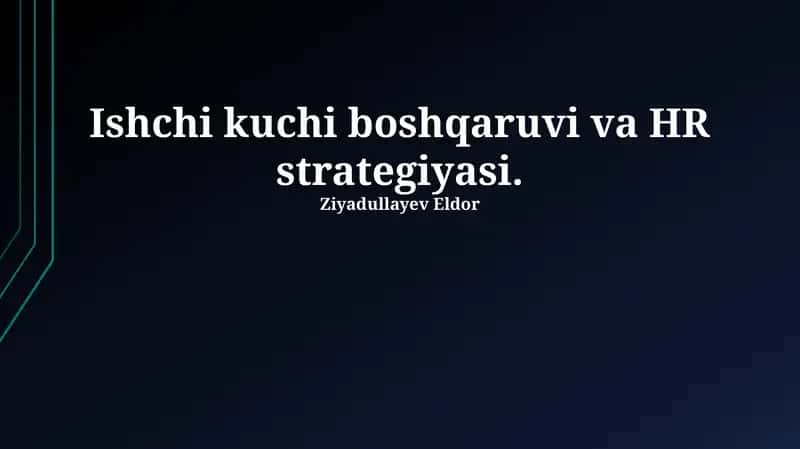 Zamonaviy HR texnologiyalari va ularning qo'llanilishi 1