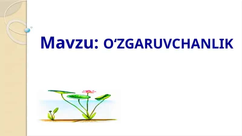O‘zgaruvchanlik 1