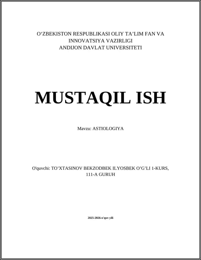 ASTIOLOGIYA 1