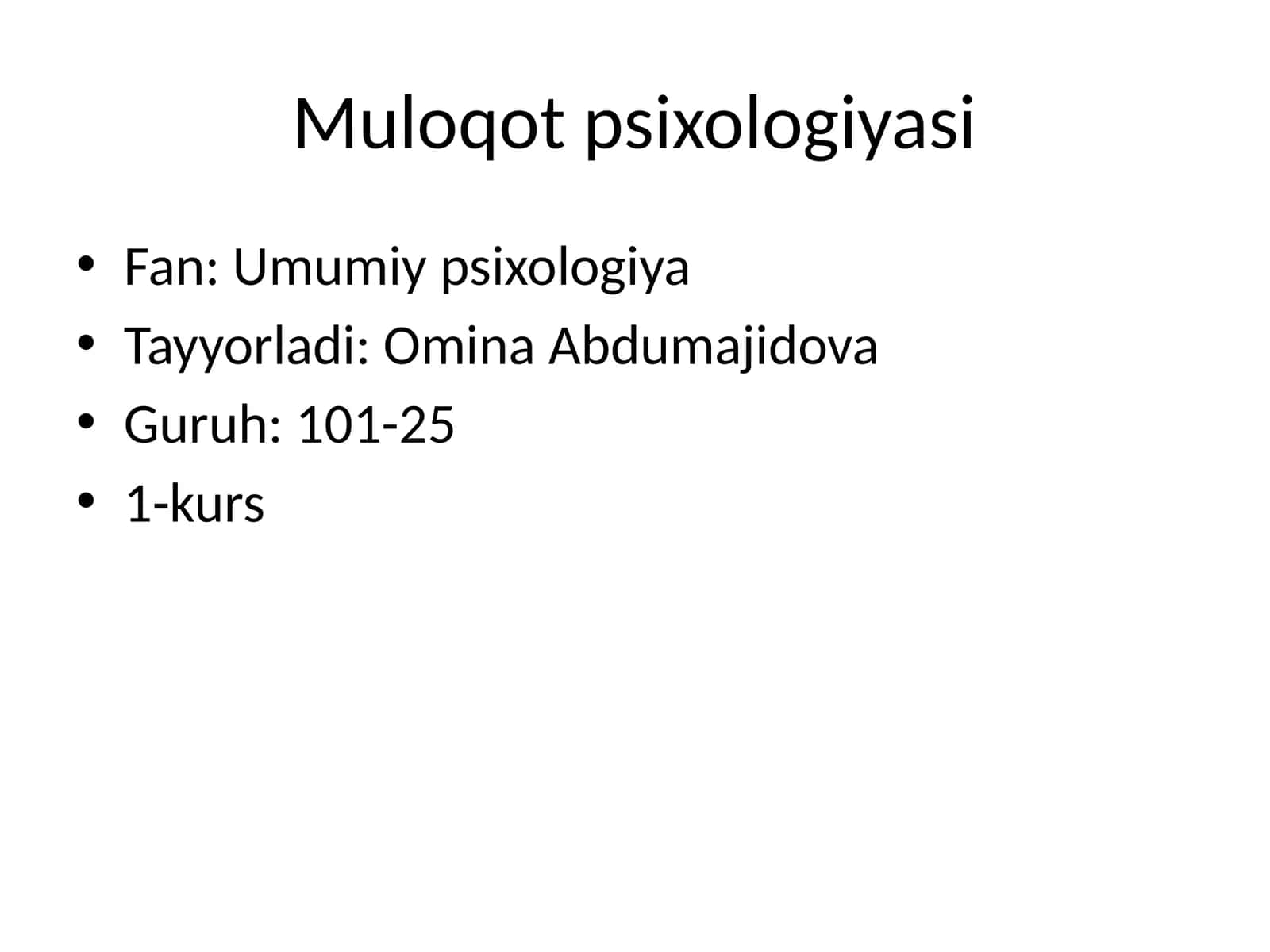 Muloqot psixologiyasi 1