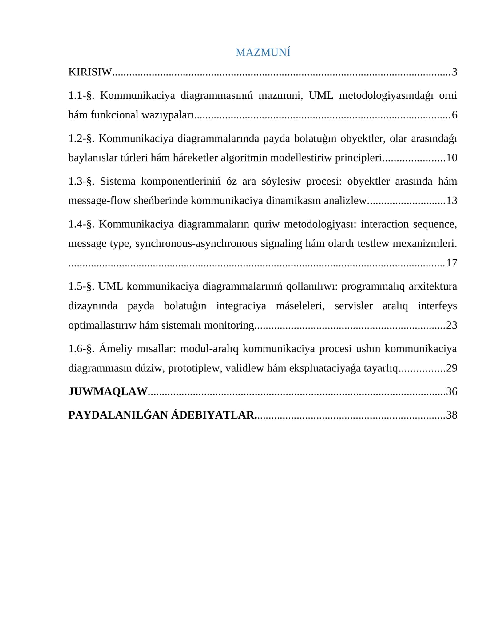 Kommunikaciya diagrammasınıń mazmuni, UML metodologiyasındaǵı orni hám funkcional wazıypaları 1