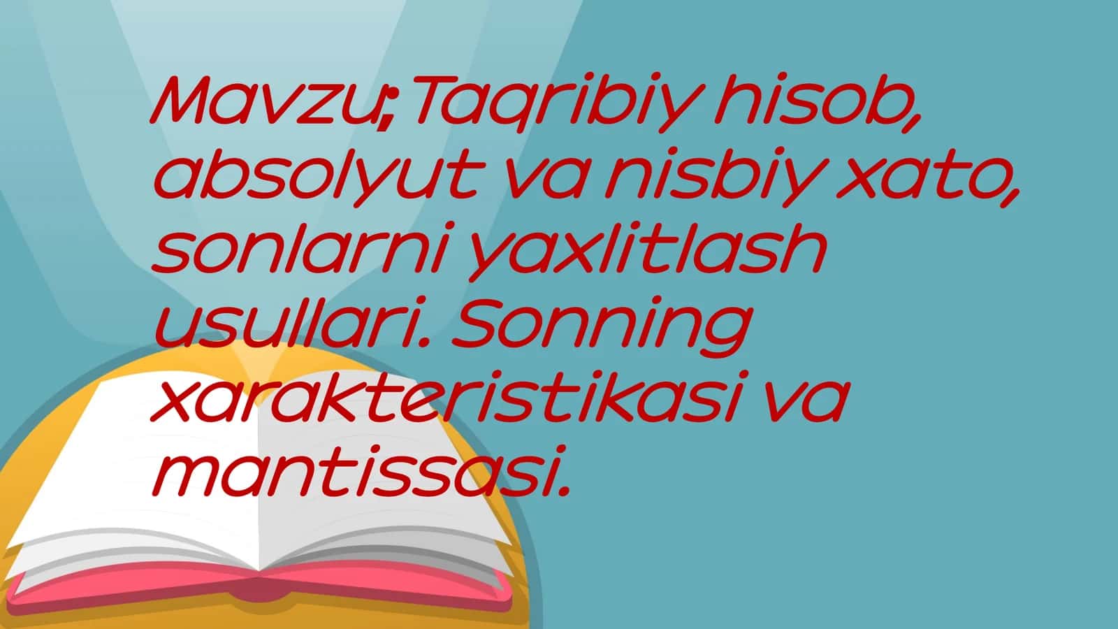Absolyut va nisbiy xato 1