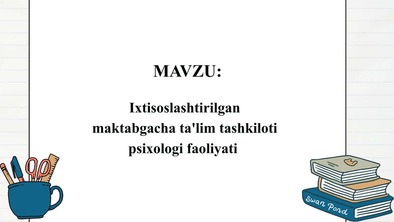 Ixtisoslashtirilgan maktabgacha ta'lim tashkiloti psixologi faoliyati 1