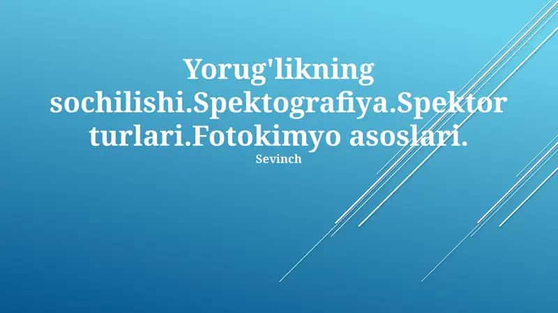 Yorug'likning sochilishi 1