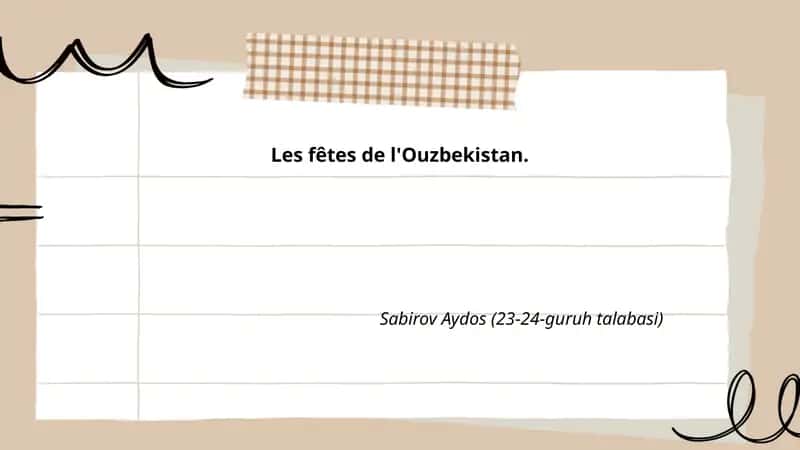 Les fêtes de l'Ouzbekistan 1