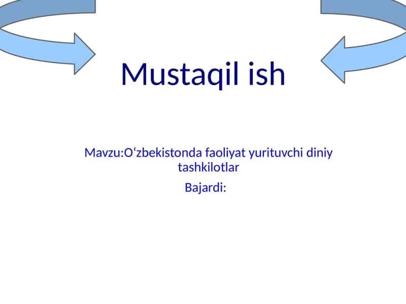 O‘zbekistonda faoliyat yurituvchi diniy tashkilotlar 1