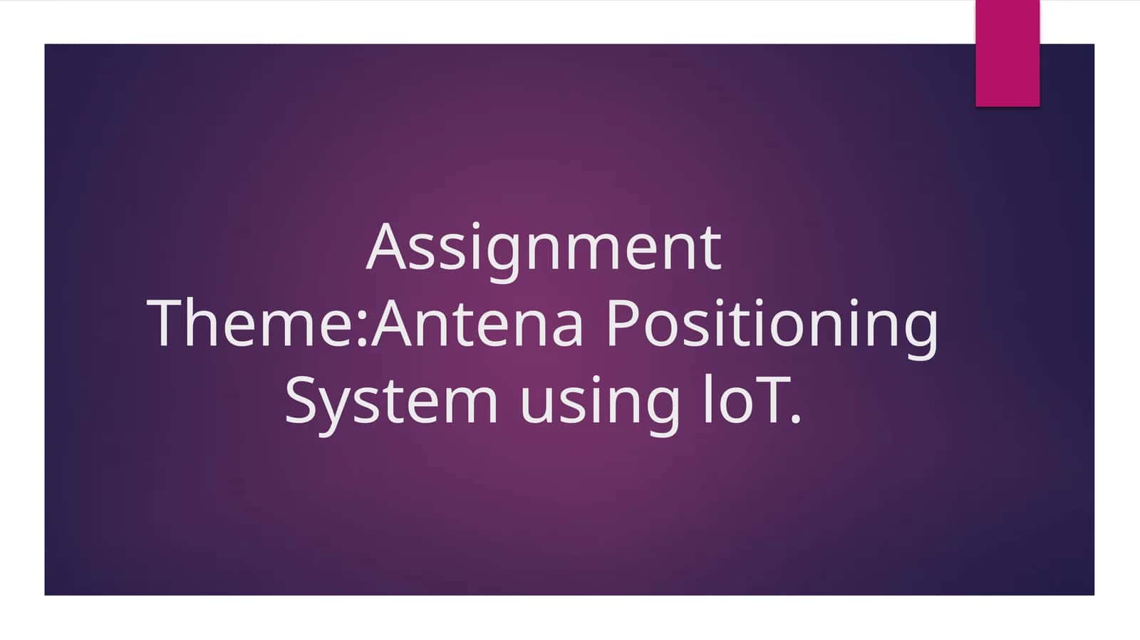Antena Positioning System using loT 1