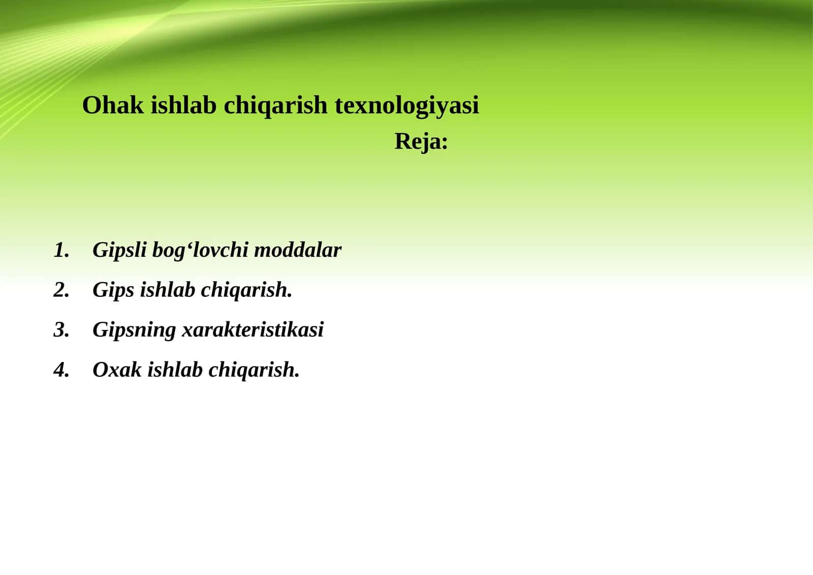 Gipsli bog‘lovchi moddalar 1