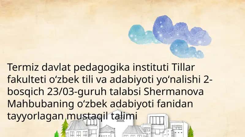 Ahmad Yassaviy va Ahmad Yugnakiy hayoti va ijodining manbalari 1