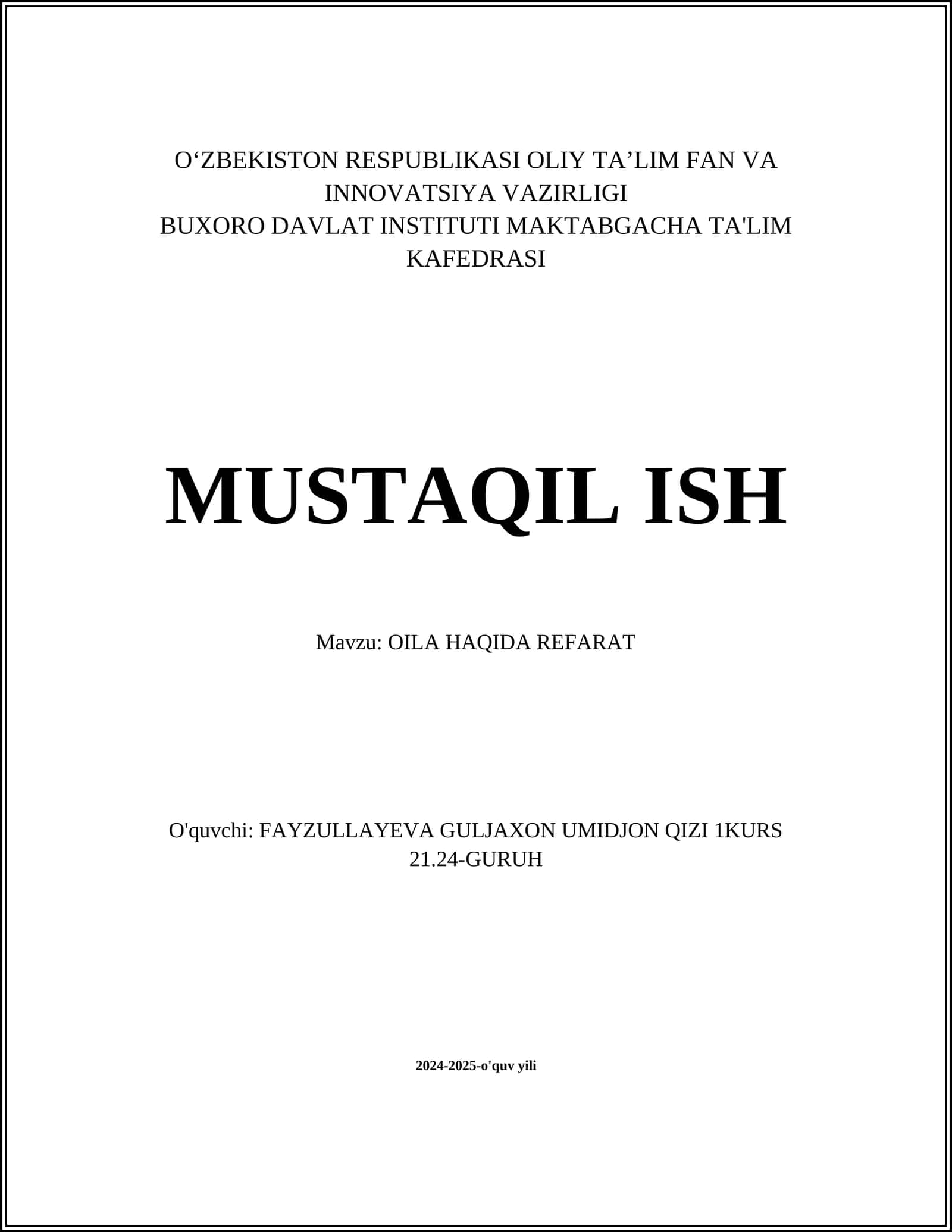 OILA HAQIDA REFARAT 1