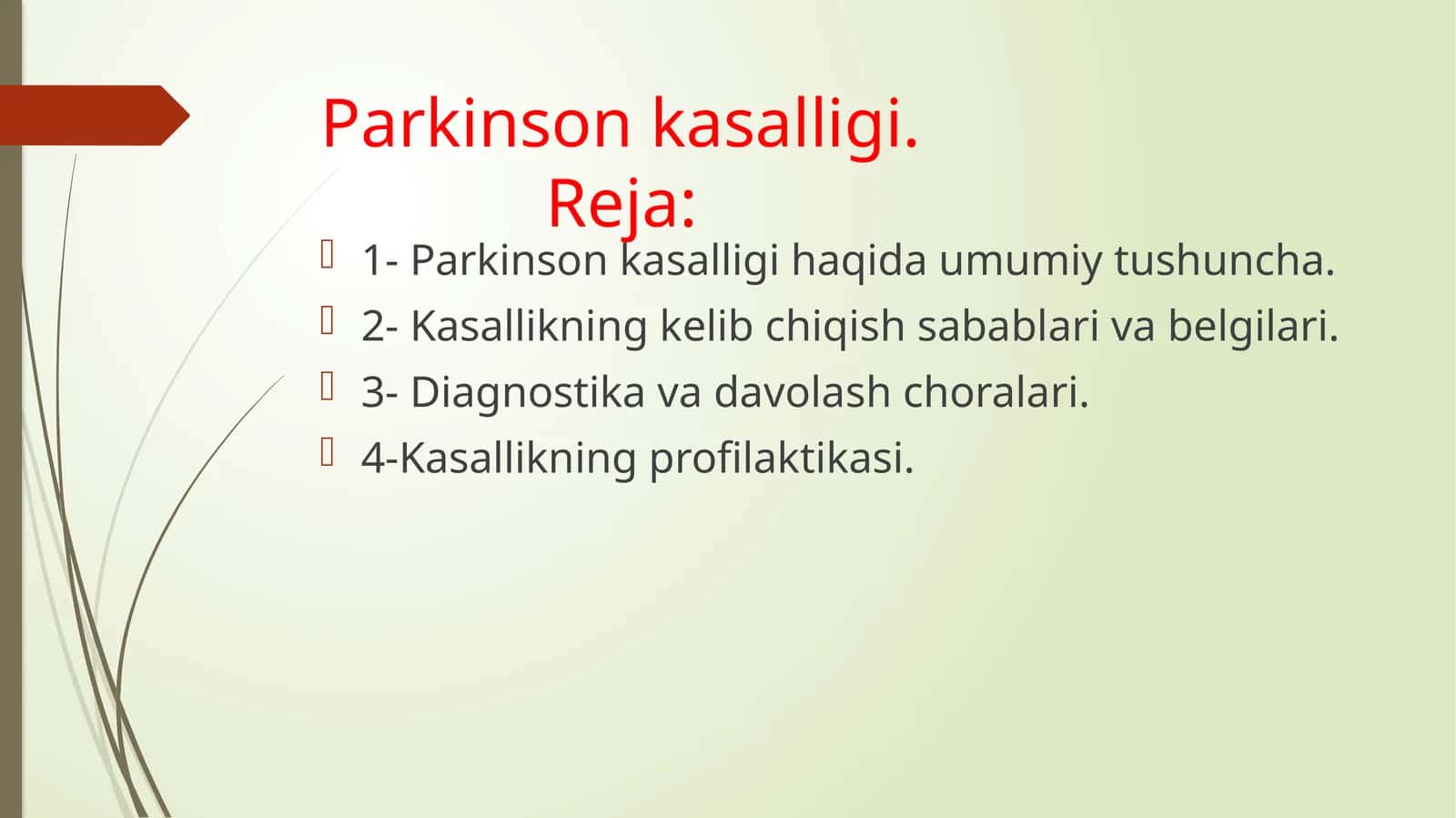 Parkinson kasalligi 1
