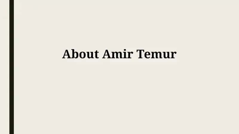 Amir Temur Haqida 1