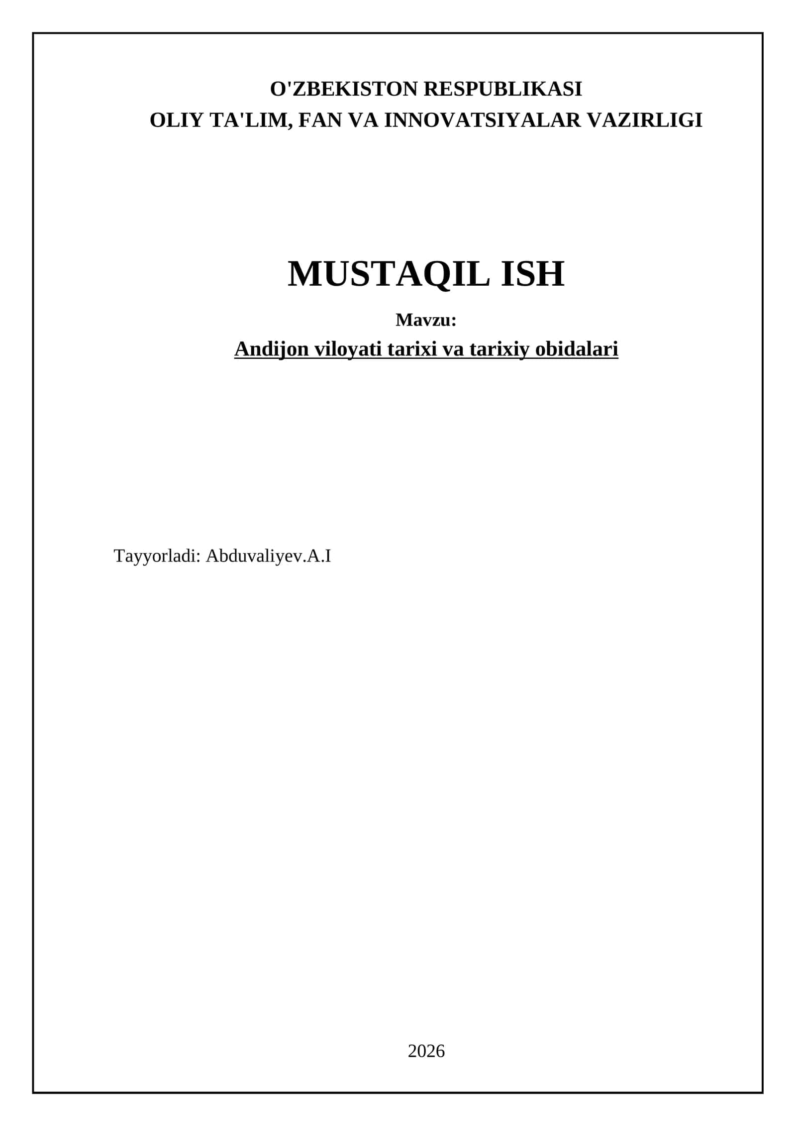 Andijon viloyati tarixi va tarixiy obidalari 1