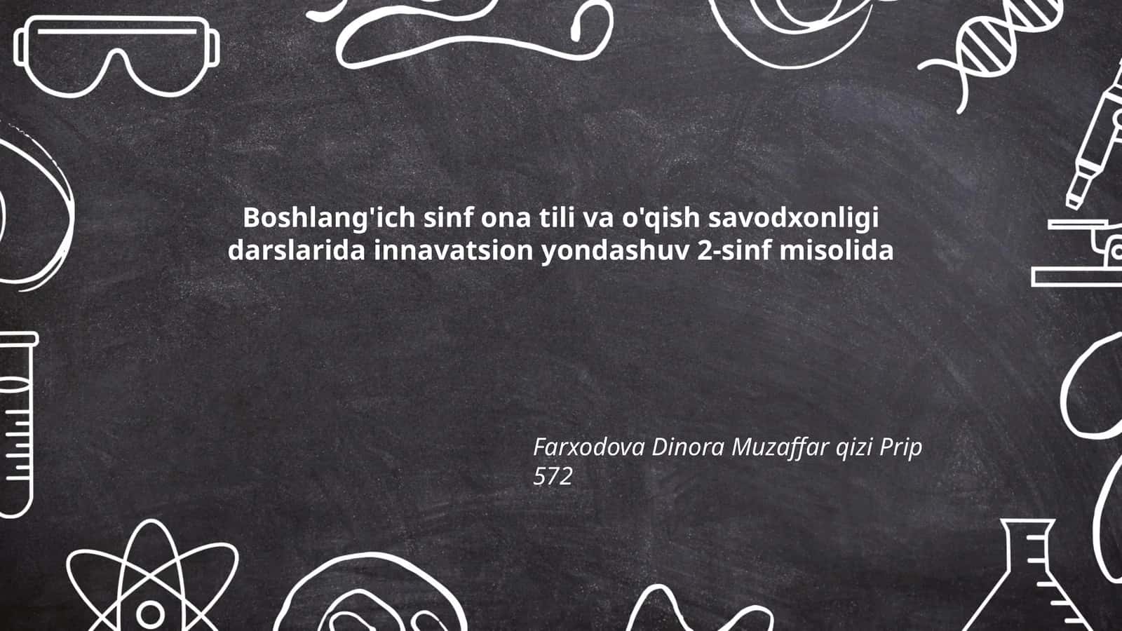 Innavatsion yondashuv 2-sinf misolida 1