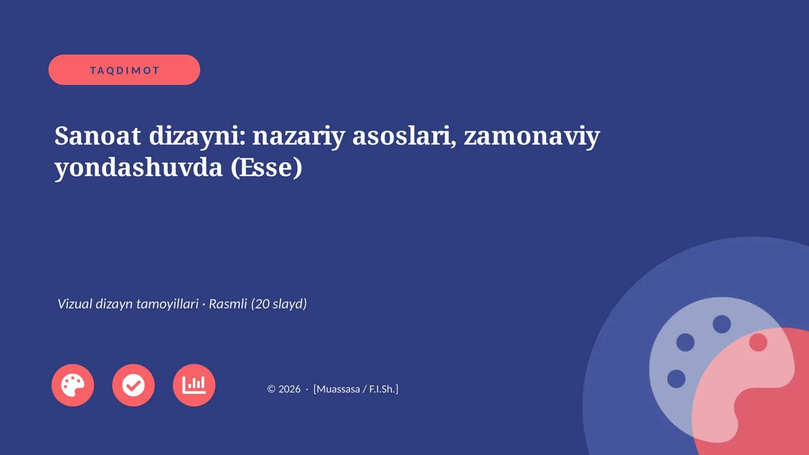 Sanoat dizayni: nazariy asoslari, zamonaviy yondashuvda (Esse) 1