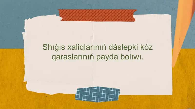 Shıǵıs xalıqlariniń dáslepki kóz qarasları. 1