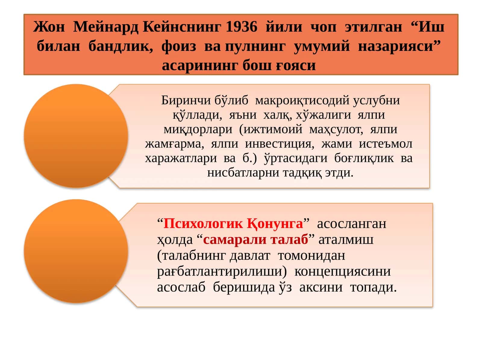 Иш билан бандлик, фоиз ва пулнинг умумий назарияси 1