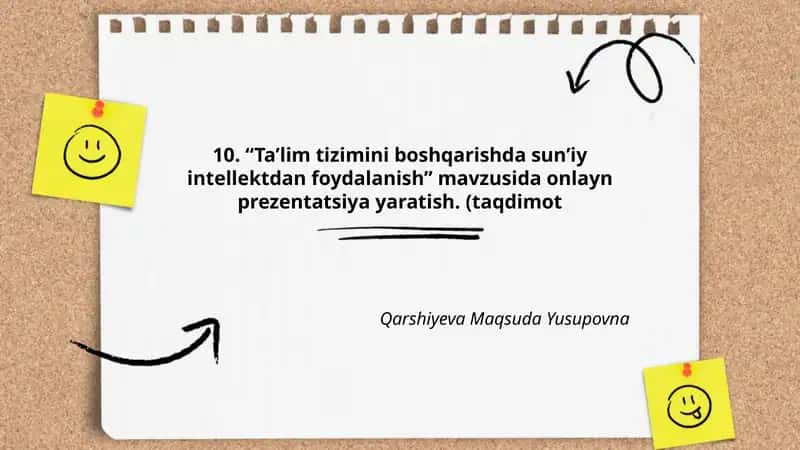 "Ta’lim tizimini boshqarishda sun’iy intellektdan foydalanish" 1