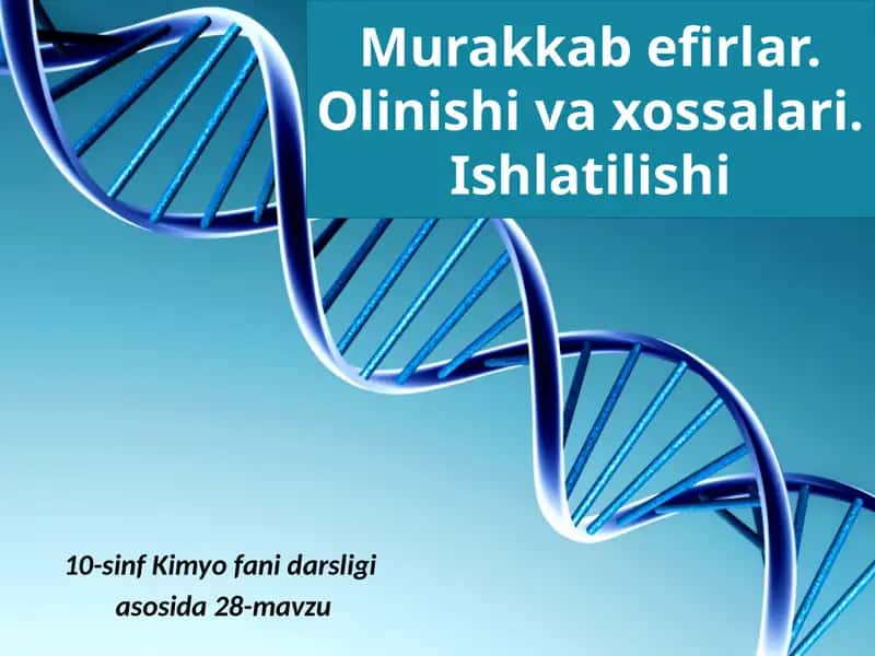 Murakkab Efirlar 1