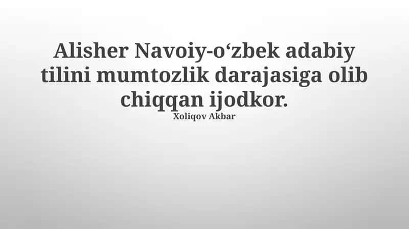 Navoiy va Klassik Adabiy Tilning Me'yorlari 1