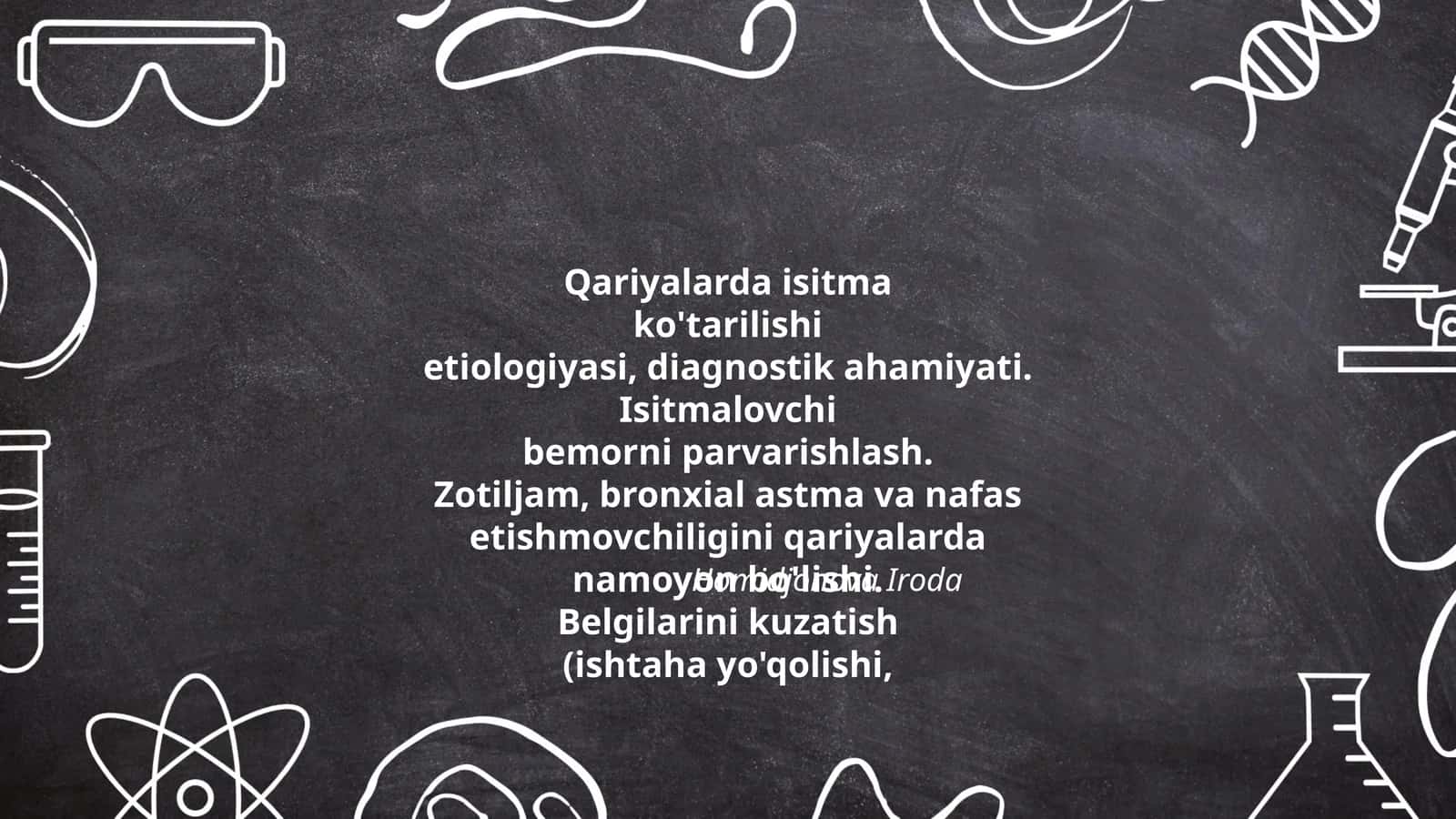 Qariyalarda isitma ko'tarilishi 1