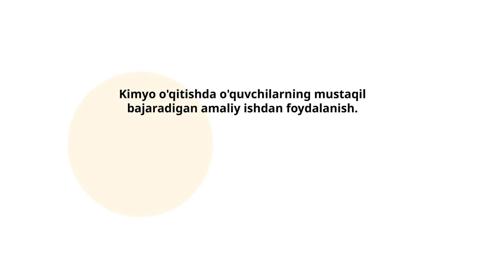 Kimyo darslarida mustaqil amaliy ishlarning mazmuni va maqsadi 1
