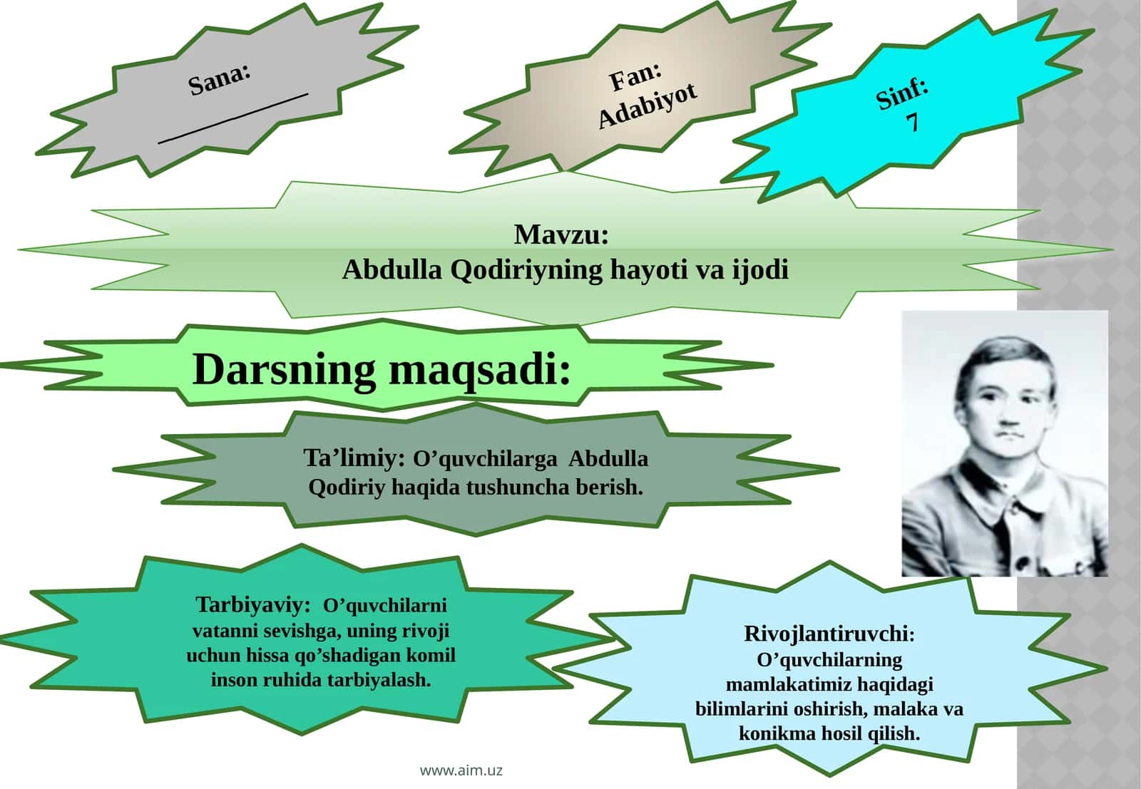 Abdulla Qodiriyning hayoti va ijodi 1