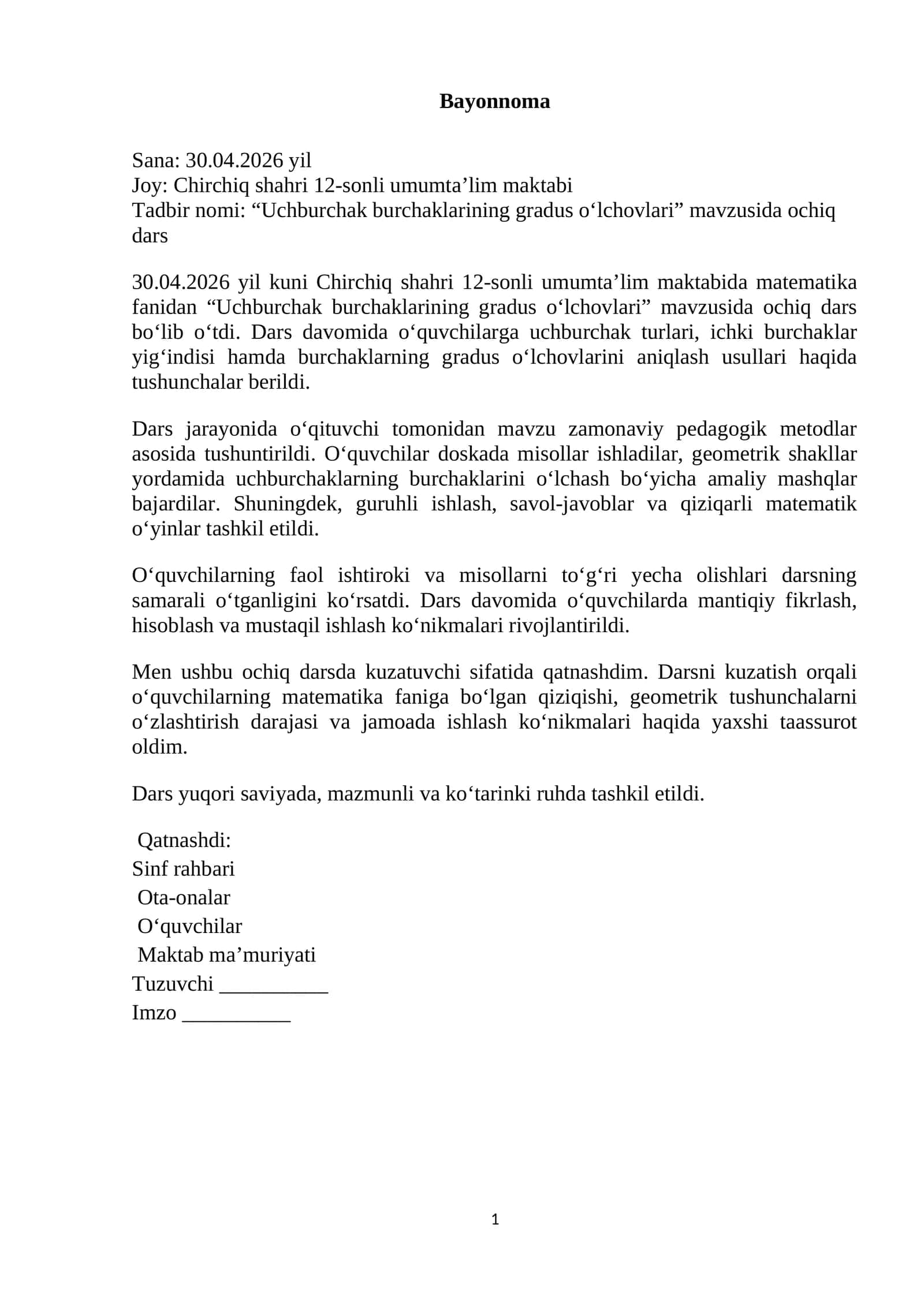 Uchburchak burchaklarining gradus oʻlchovlari 1