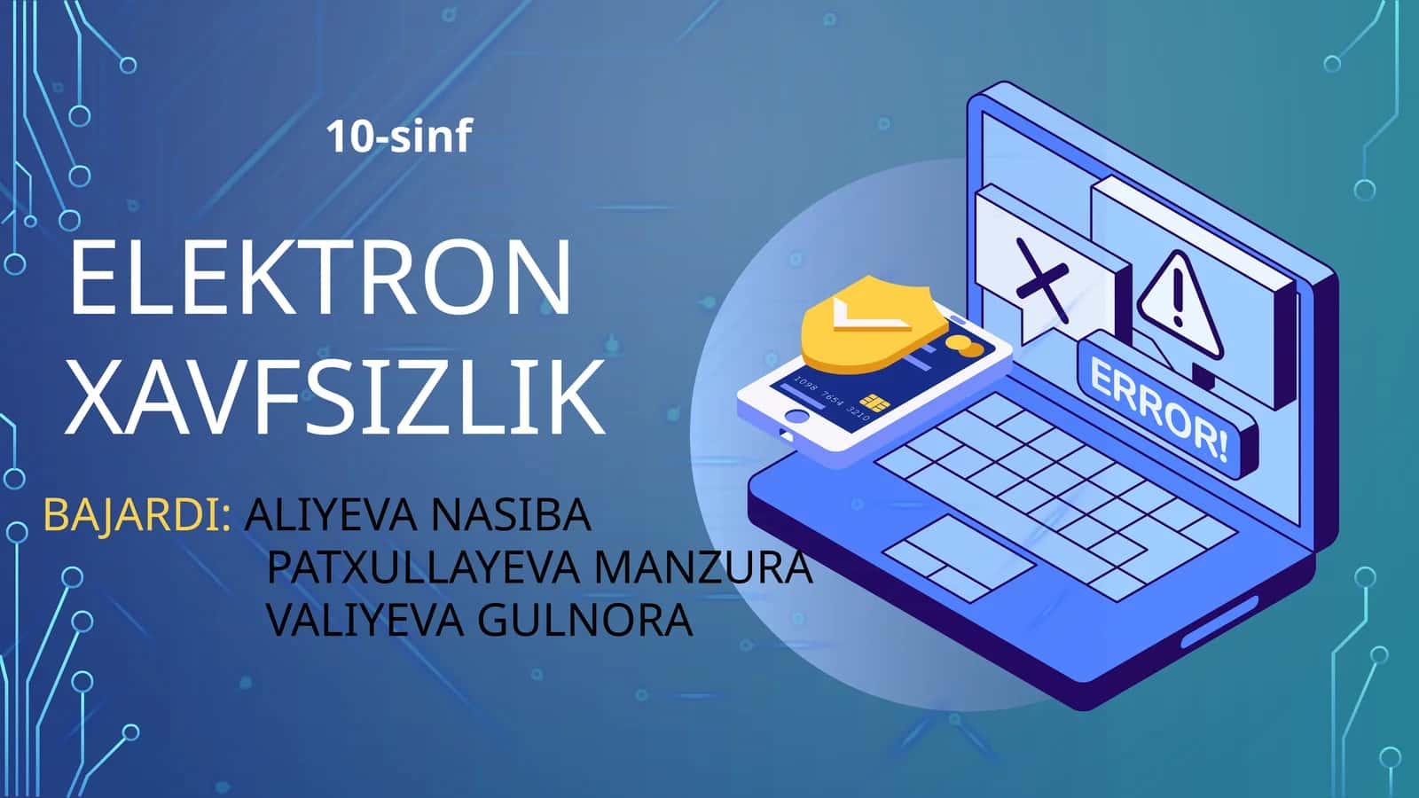 ELEKTRON XAVFSIZLIK 1