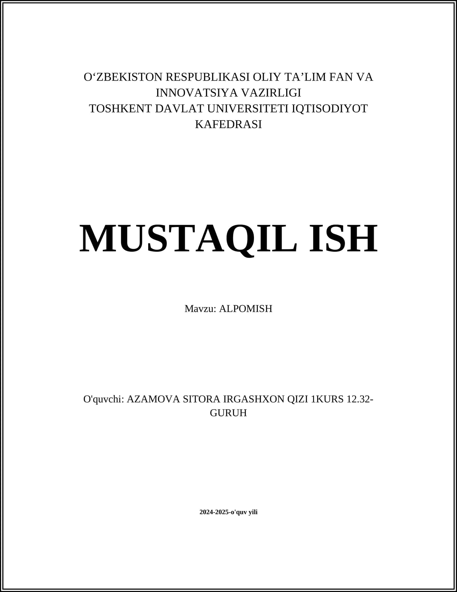 ALPOMISH 1
