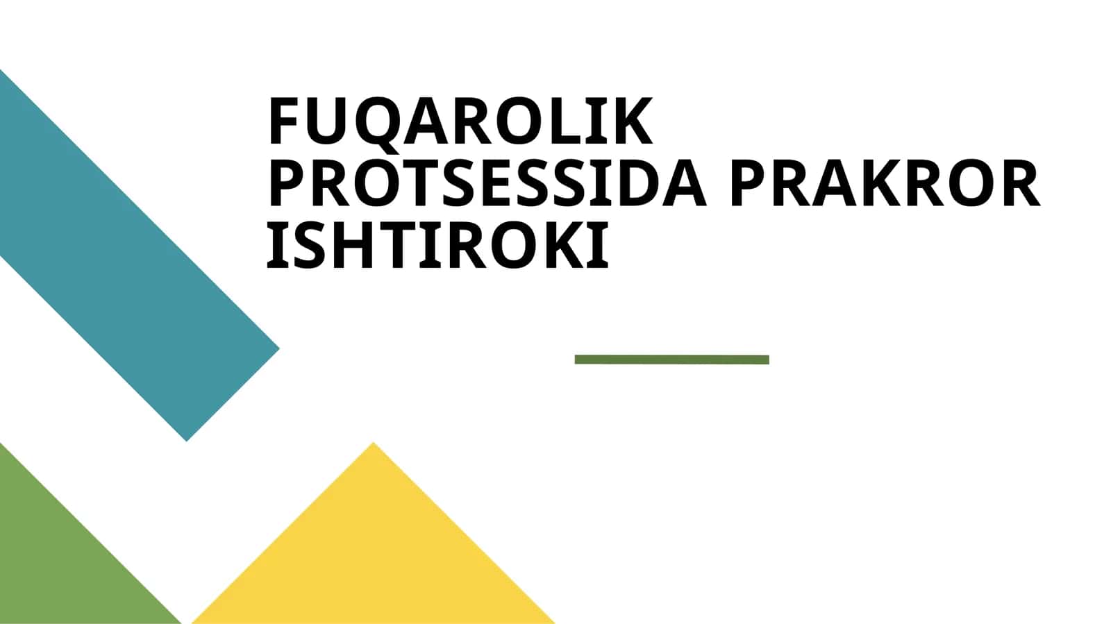 FUQAROLIK PROTSESSIDA PRAKROR ISHTIROKI 1