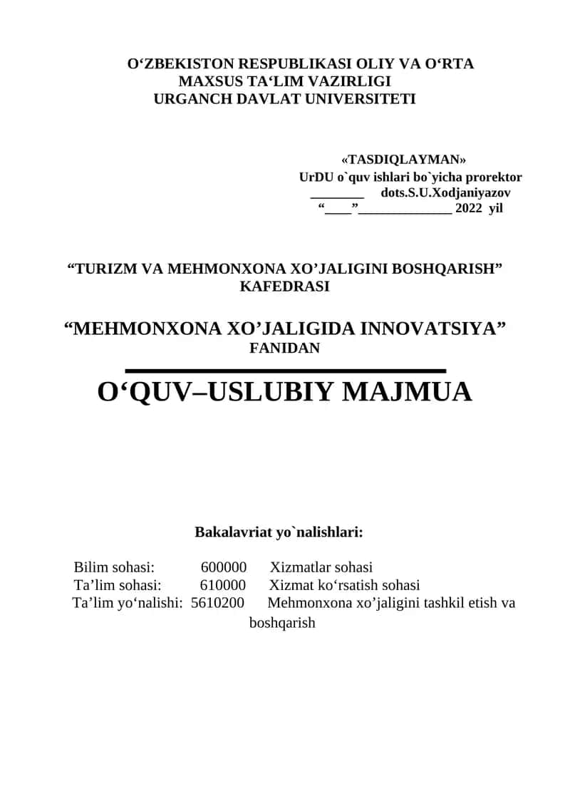 MEHMONXONA XO’JALIGIDA INNOVATSIYA FANI 1