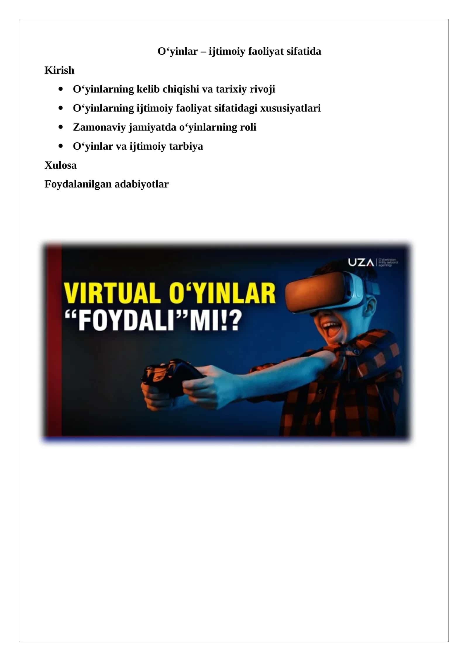 O‘yinlar – ijtimoiy faoliyat sifatida 1