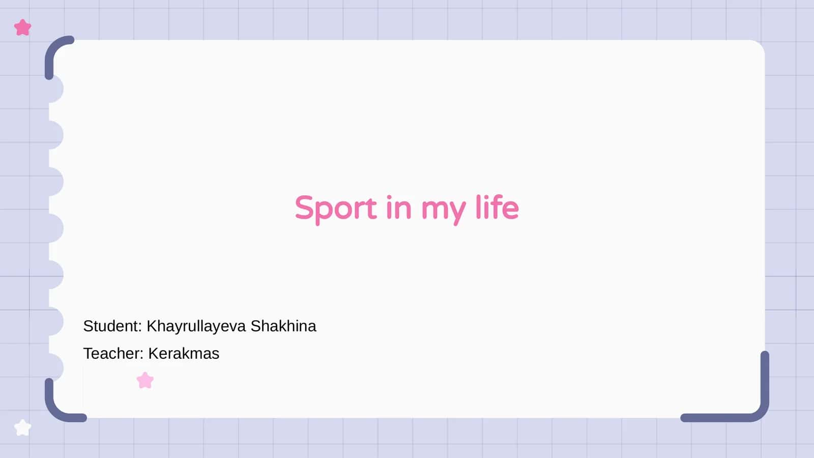 Sport in my life 1
