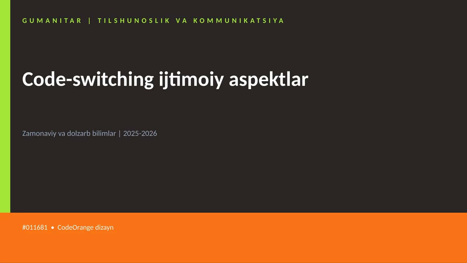 Code-switching ijtimoiy aspektlar 1