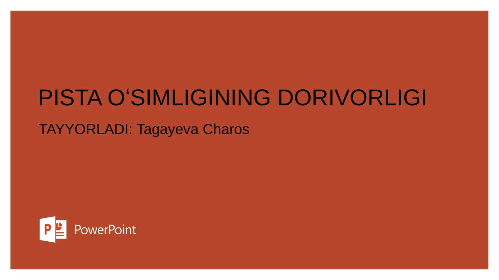 Pista Oʻsimligining Dorivorligi 1