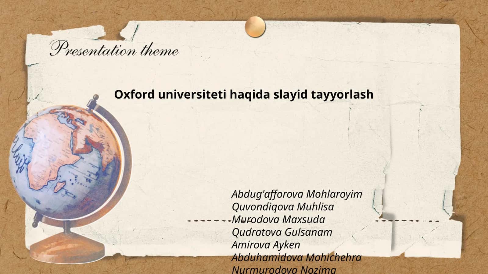 Oxford universiteti haqida slayid tayyorlash 1