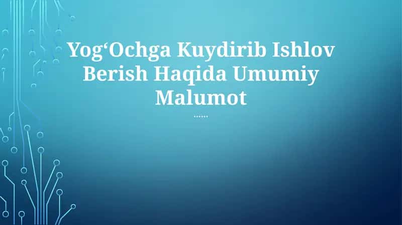 Yog'ochga Kuydirib Ishlov Berish Haqida Umumiy Malumot 1