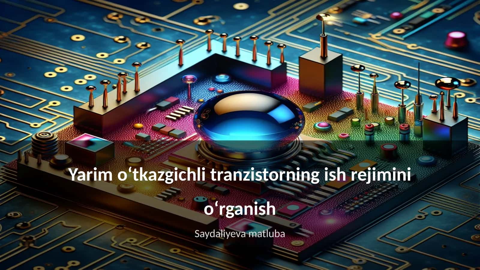Yarim o‘tkazgichli tranzistorning ish rejimini o‘rganish 1