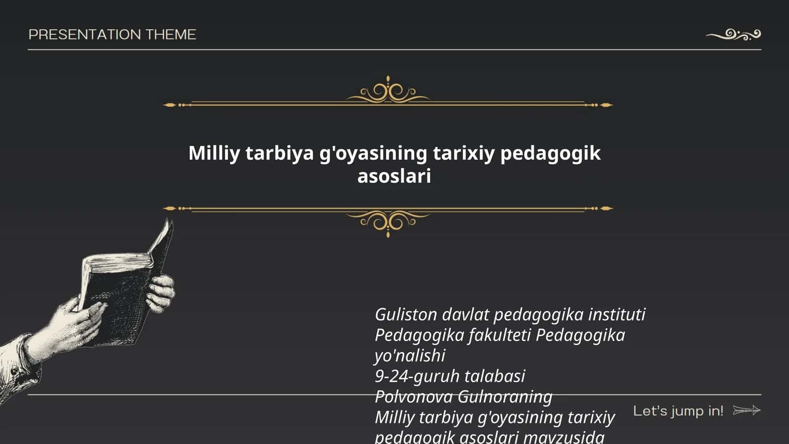 Milliy tarbiya g'oyasining tarixiy pedagogik asoslari 1