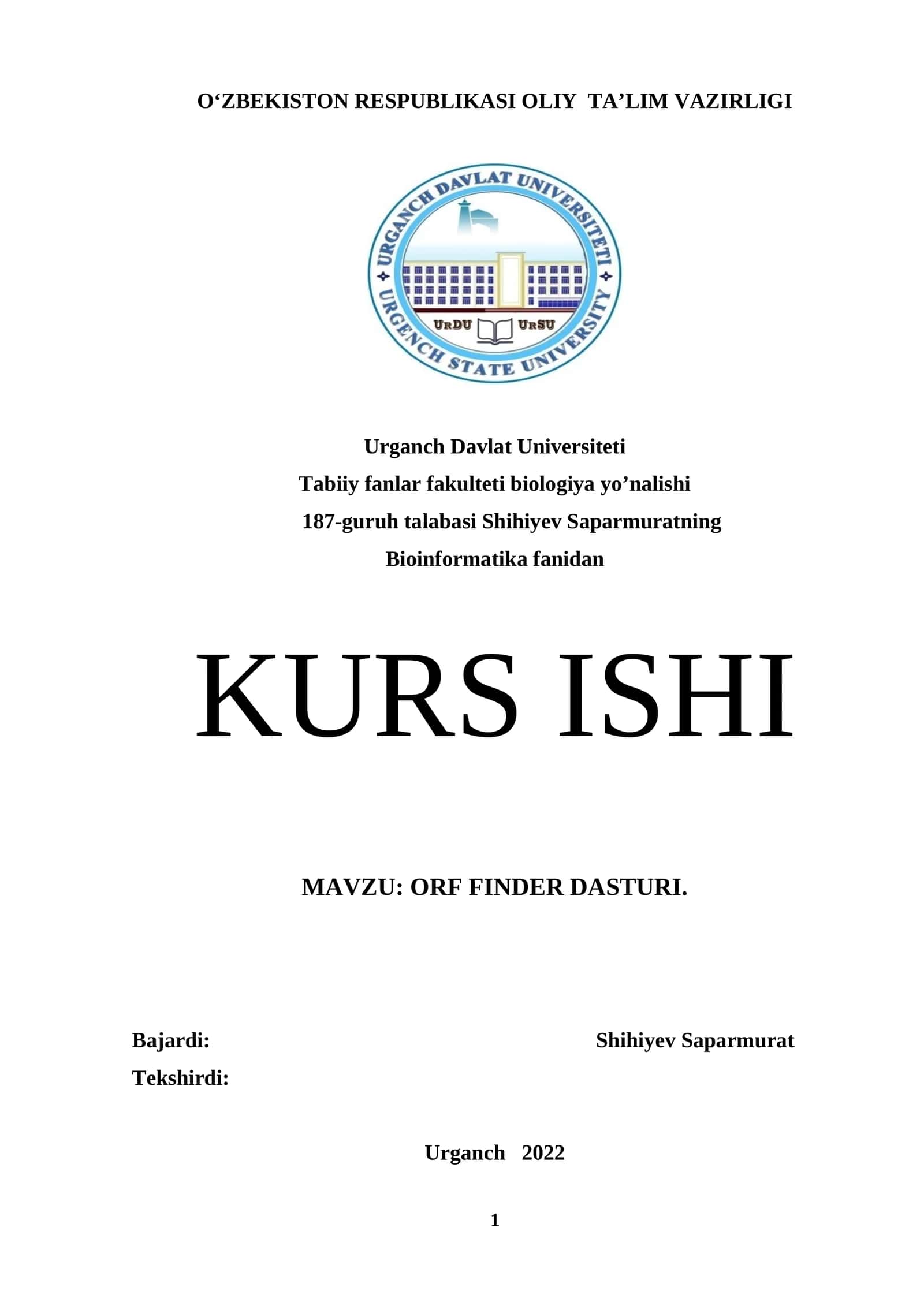 ORF FINDER DASTURI 1