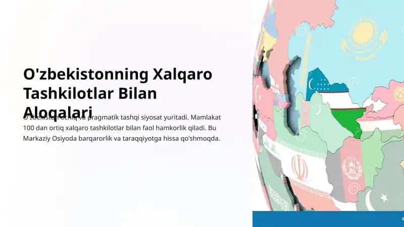 O'zbekistonning Xalqaro Tashkilotlar Bilan Aloqalari 1