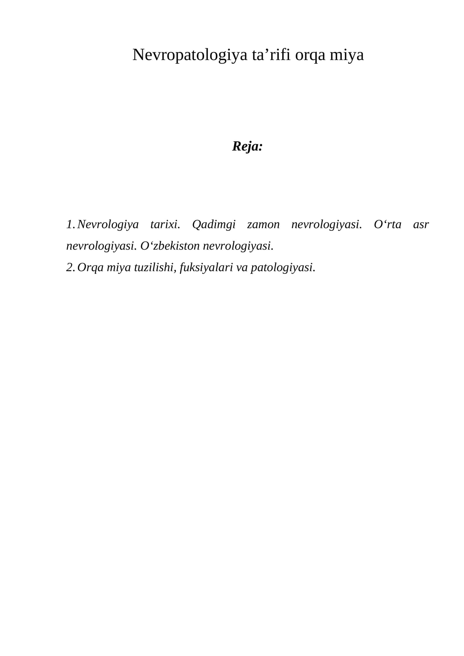 Nevropatologiya ta’rifi orqa miya 1