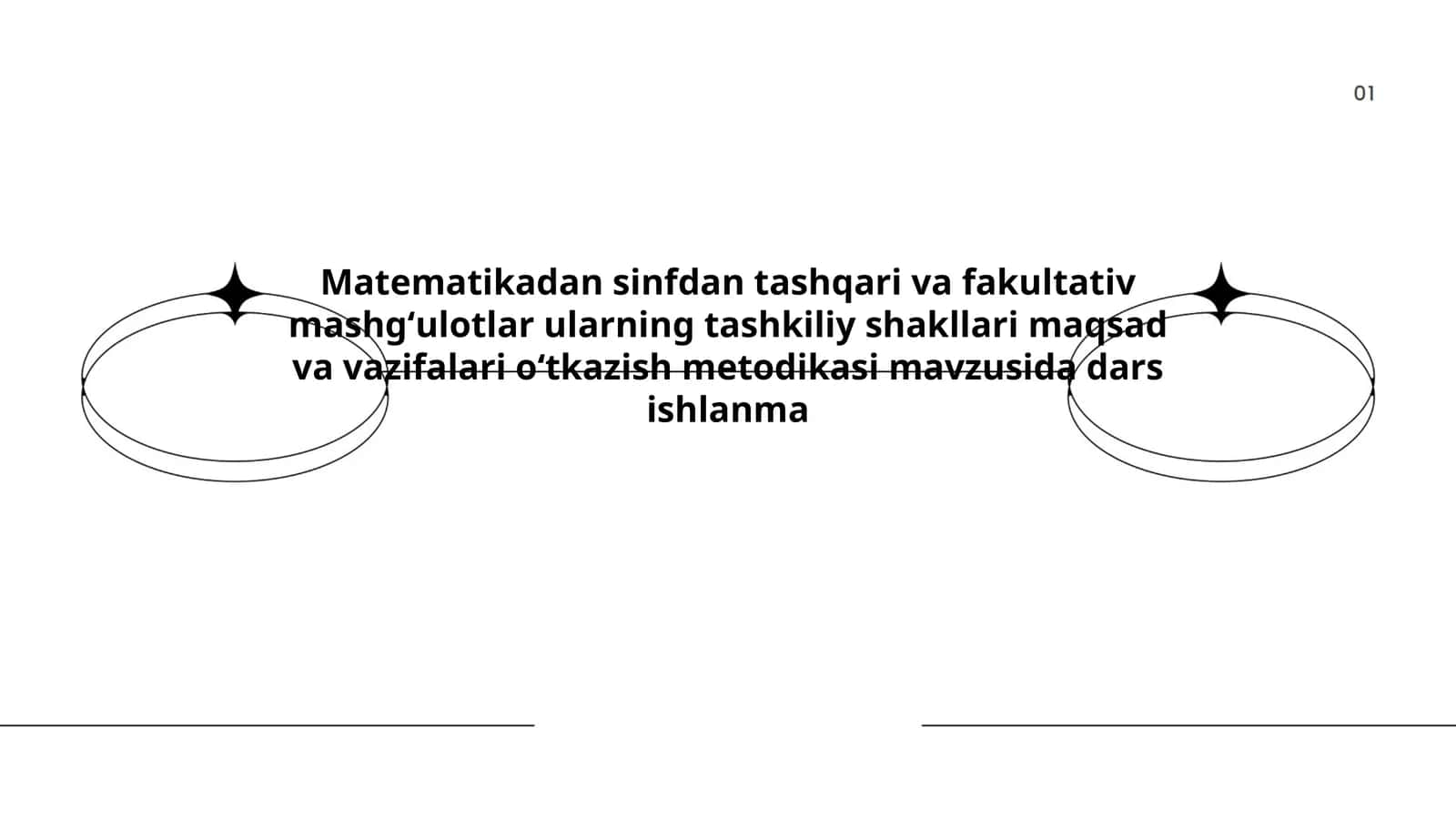 Matematikadan sinfdan tashqari va fakultativ mashgʻulotlar 1