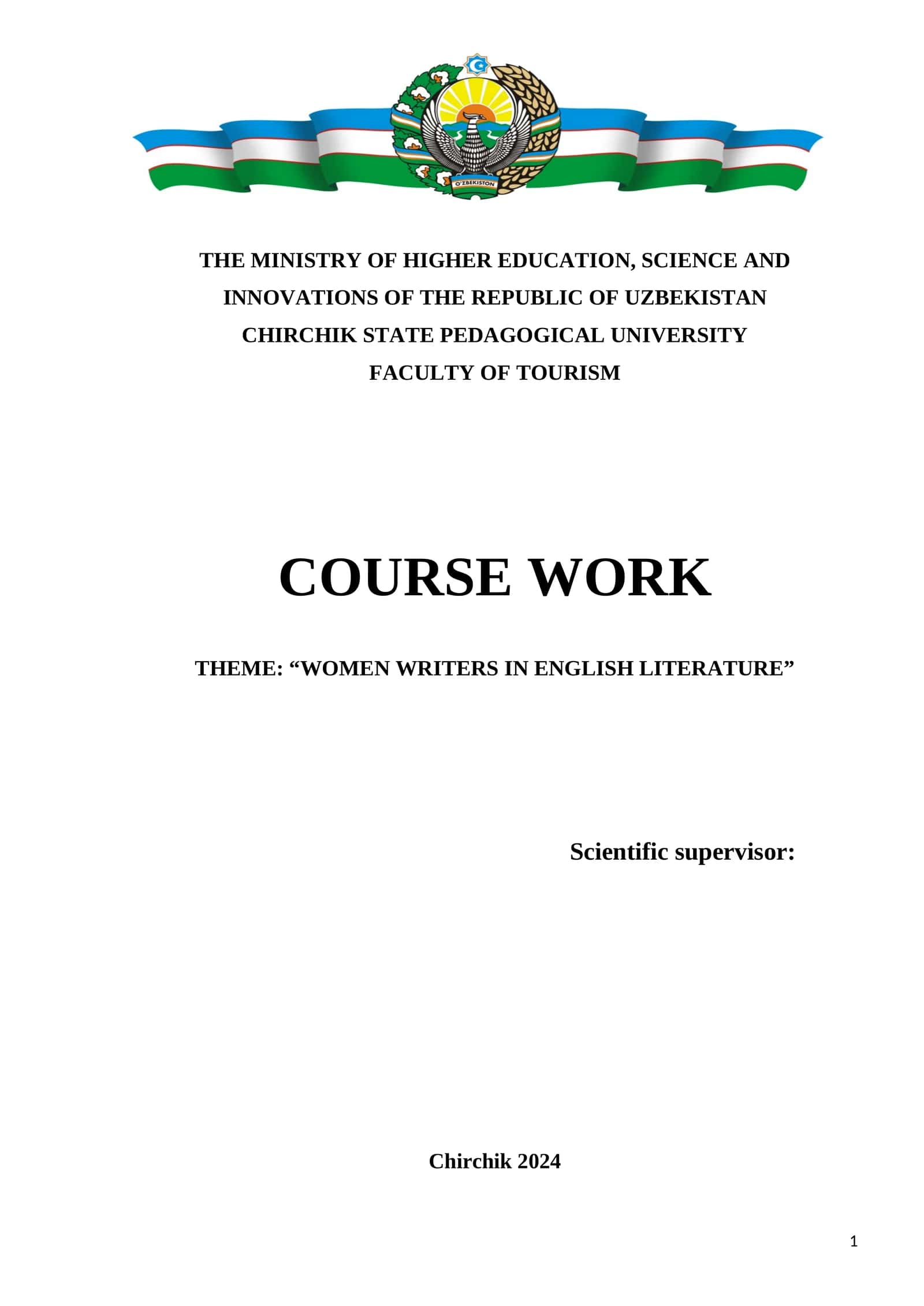 WOMEN WRITERS IN ENGLISH LITERATURE 1